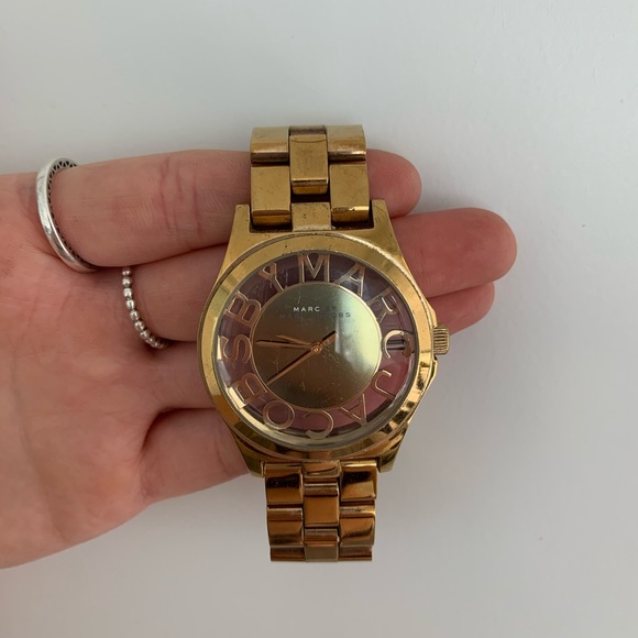 Marc by Marc Jacobs Gold Henry Skeleton Watch - Picture 5 of 12